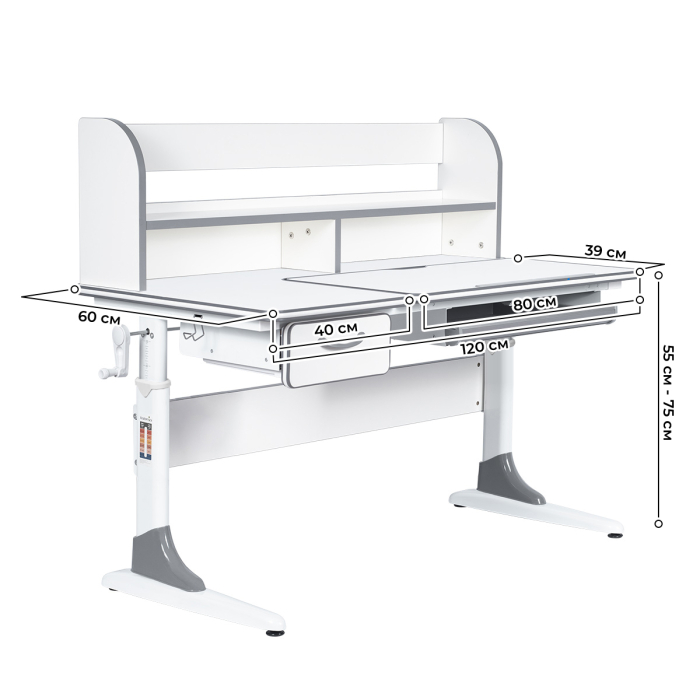 Характеристики Парта Anatomica Study-120 Lux Характеристики Парта Anatomica Study-120 Lux